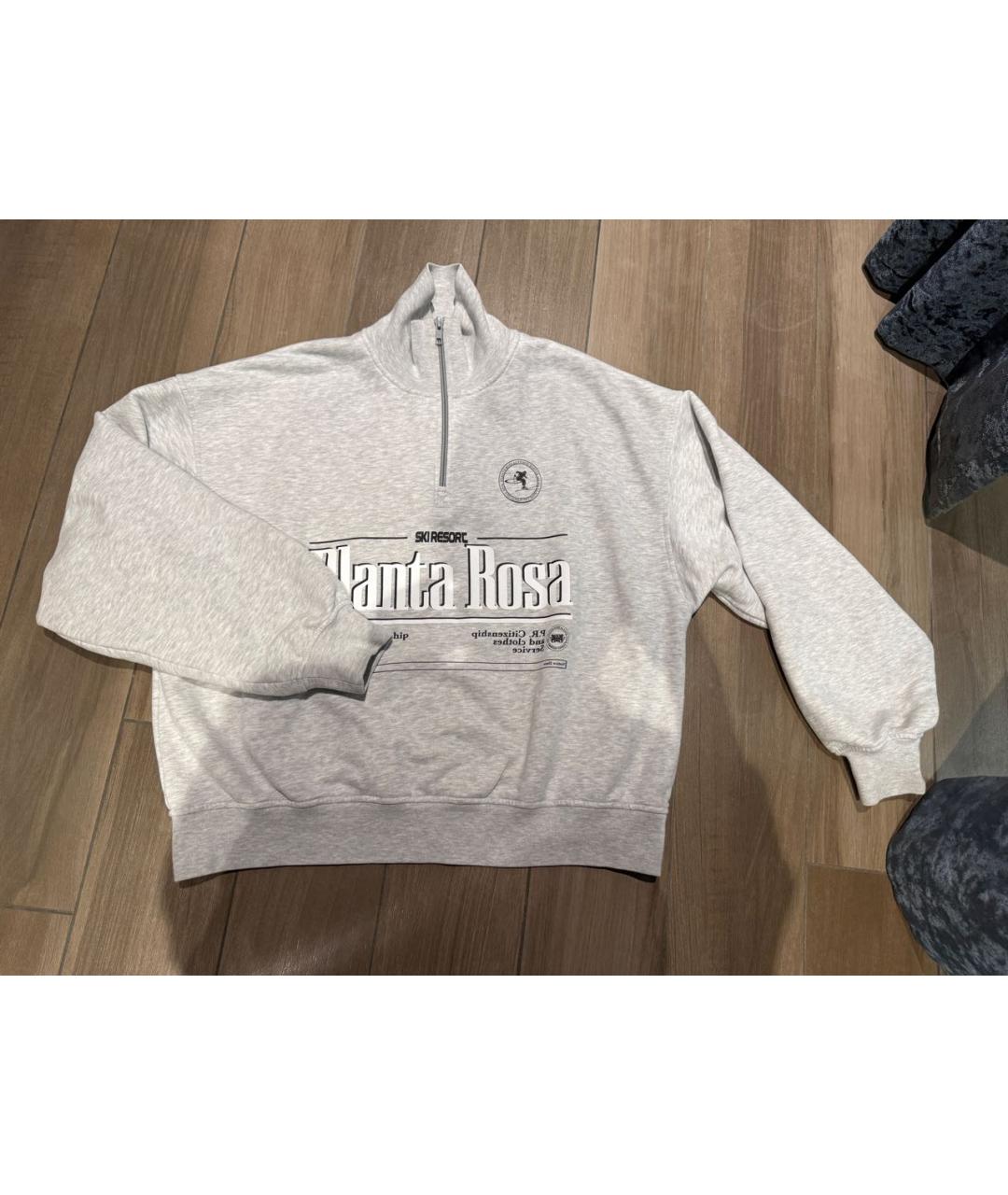 PLANTA ROSA Серая хлопковая спортивная куртка, фото 5