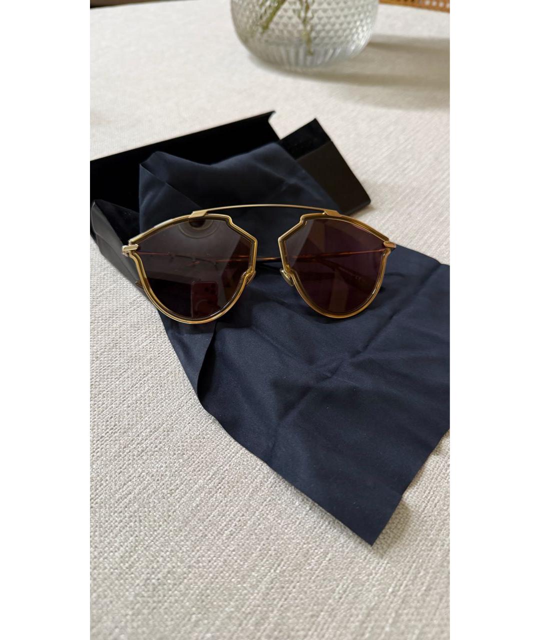 CHRISTIAN DIOR Розовые металлические солнцезащитные очки, фото 6