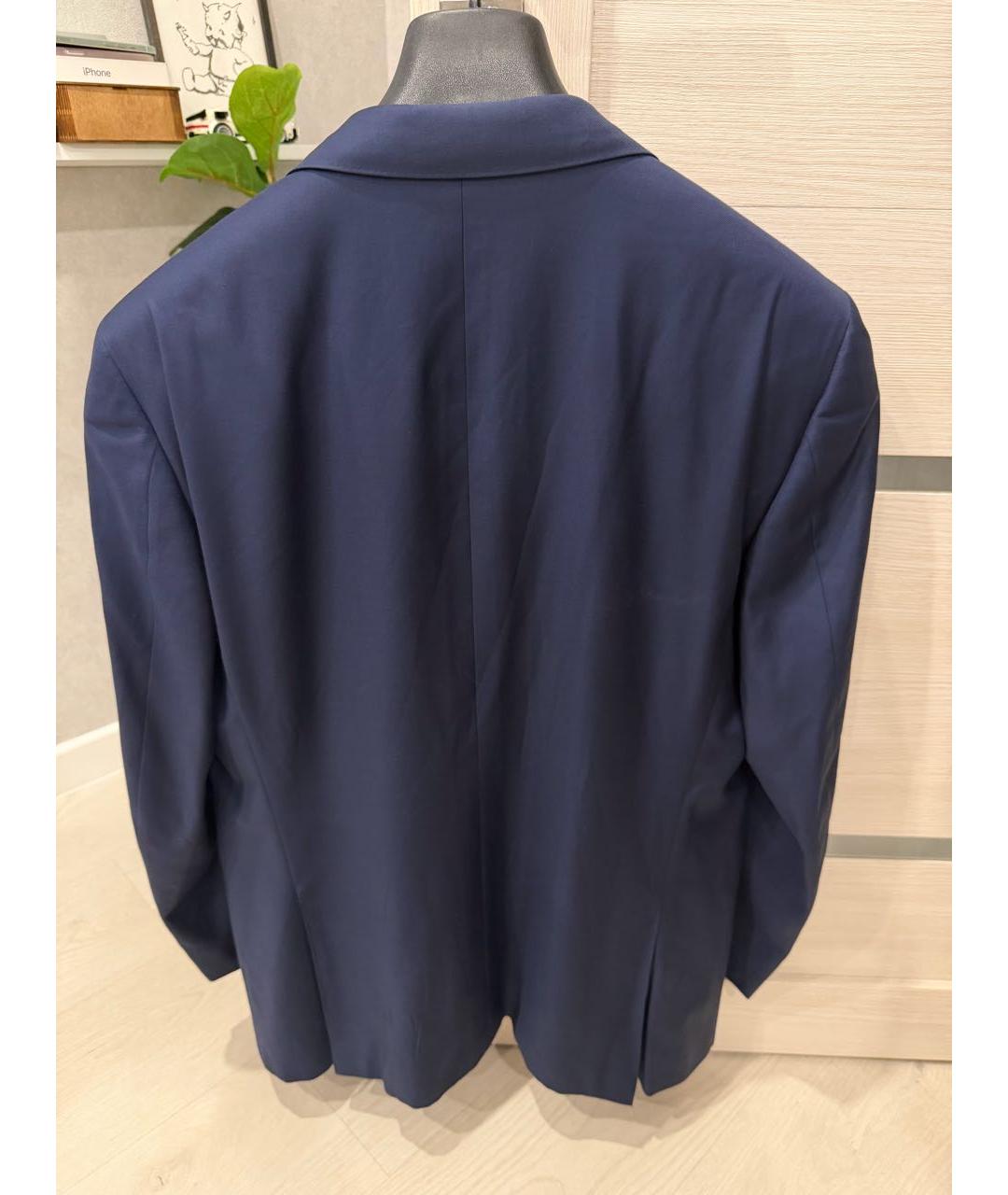 CANALI Синий шерстяной пиджак, фото 2