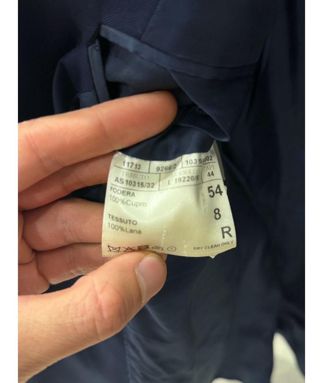 CANALI Синий шерстяной пиджак, фото 6