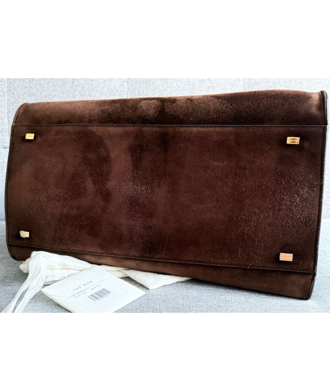 THE ROW Коричневая замшевая сумка тоут, фото 7