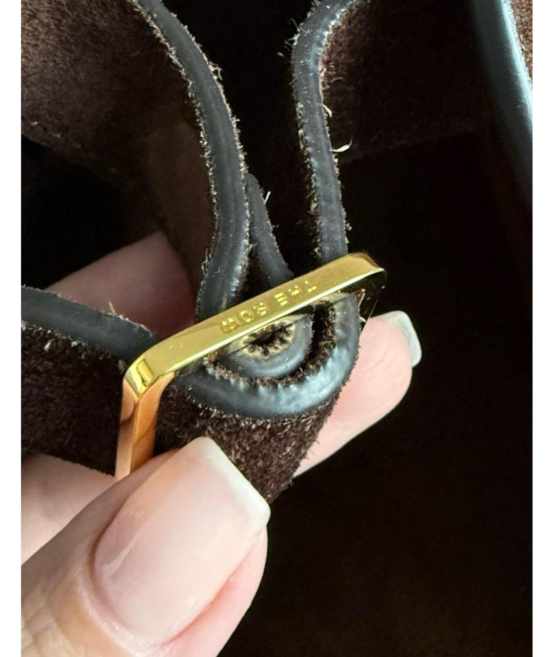 THE ROW Коричневая замшевая сумка тоут, фото 4