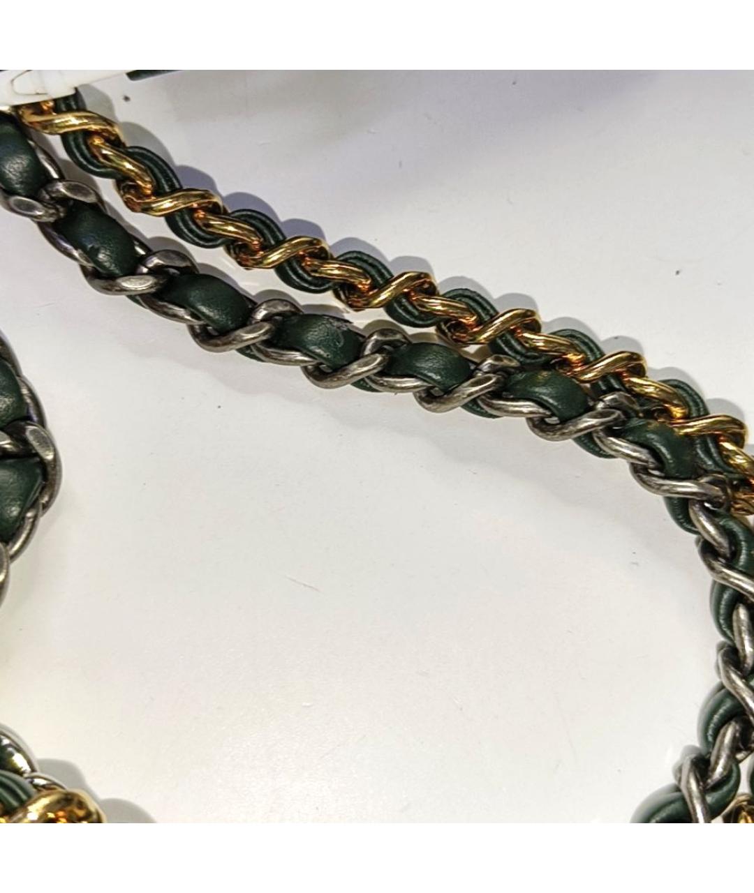 CHANEL Зеленая кожаная сумка через плечо, фото 3