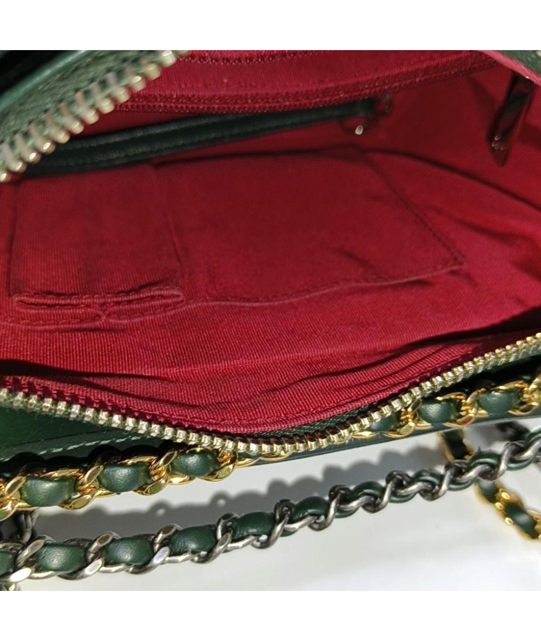 CHANEL Зеленая кожаная сумка через плечо, фото 2