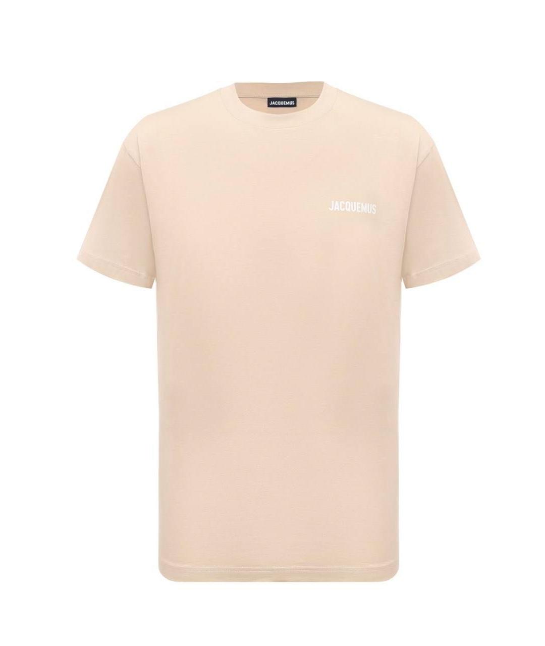 JACQUEMUS Бежевая футболка, фото 3