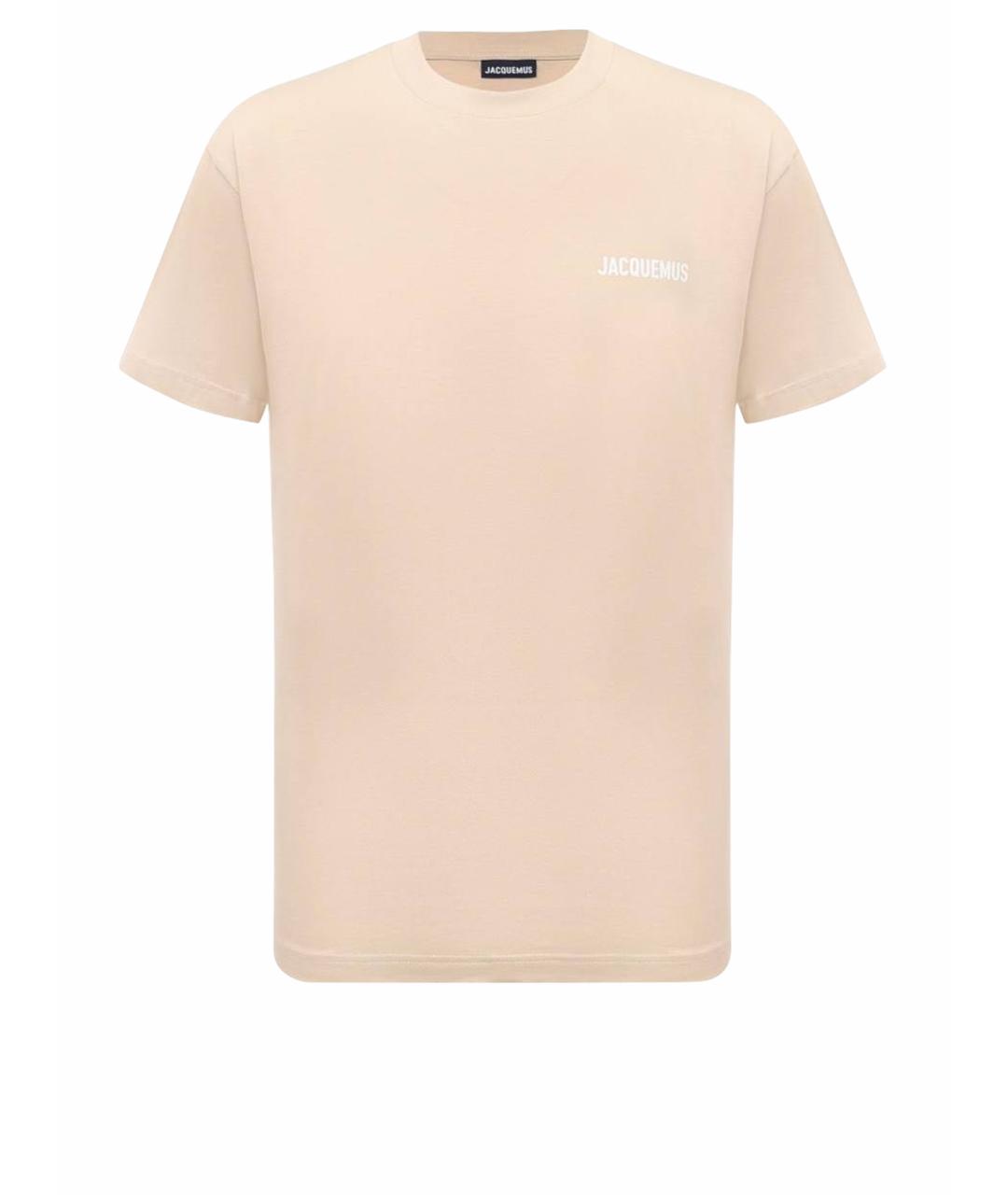 JACQUEMUS Бежевая футболка, фото 1