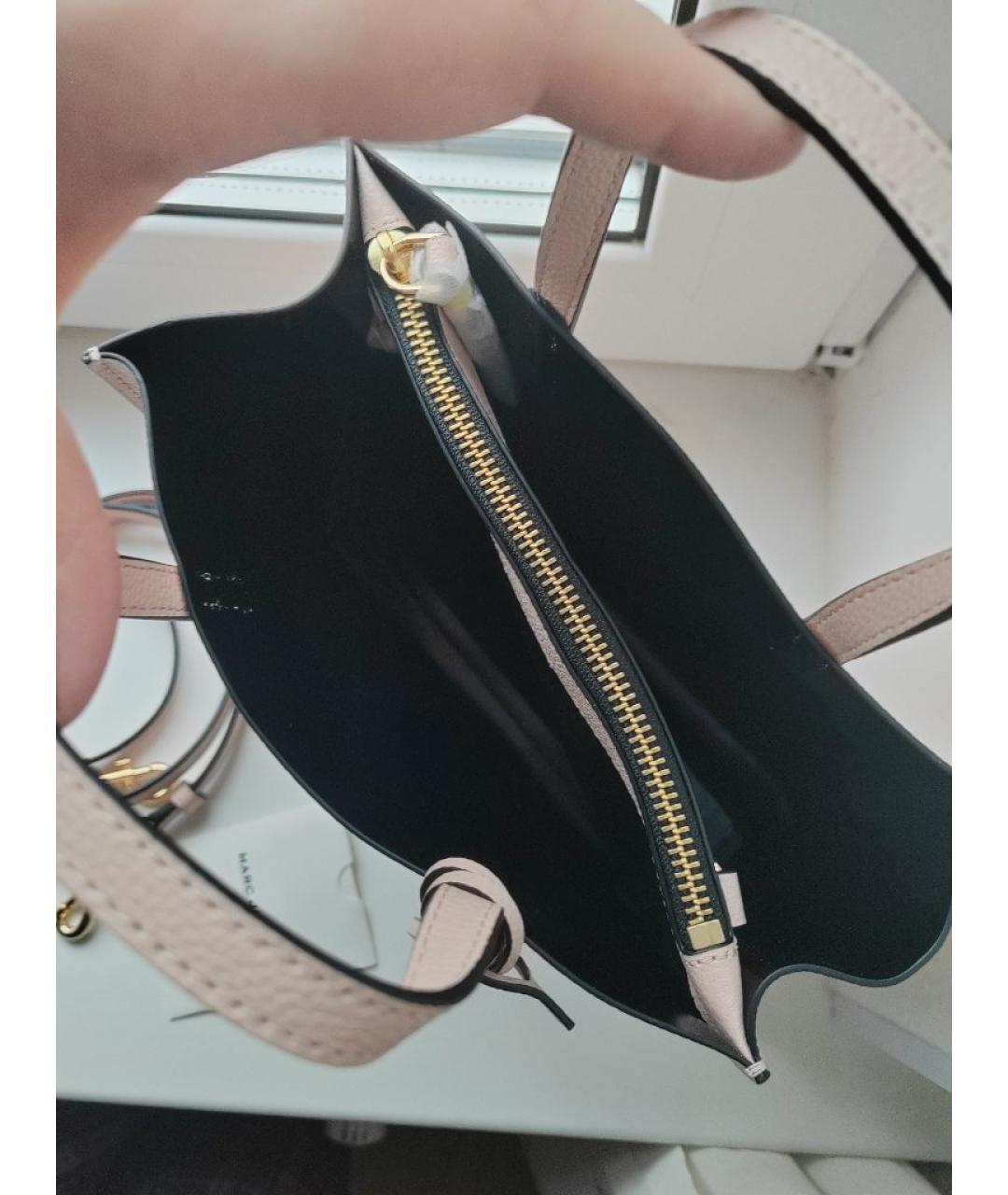 MARC JACOBS Розовая кожаная сумка с короткими ручками, фото 5