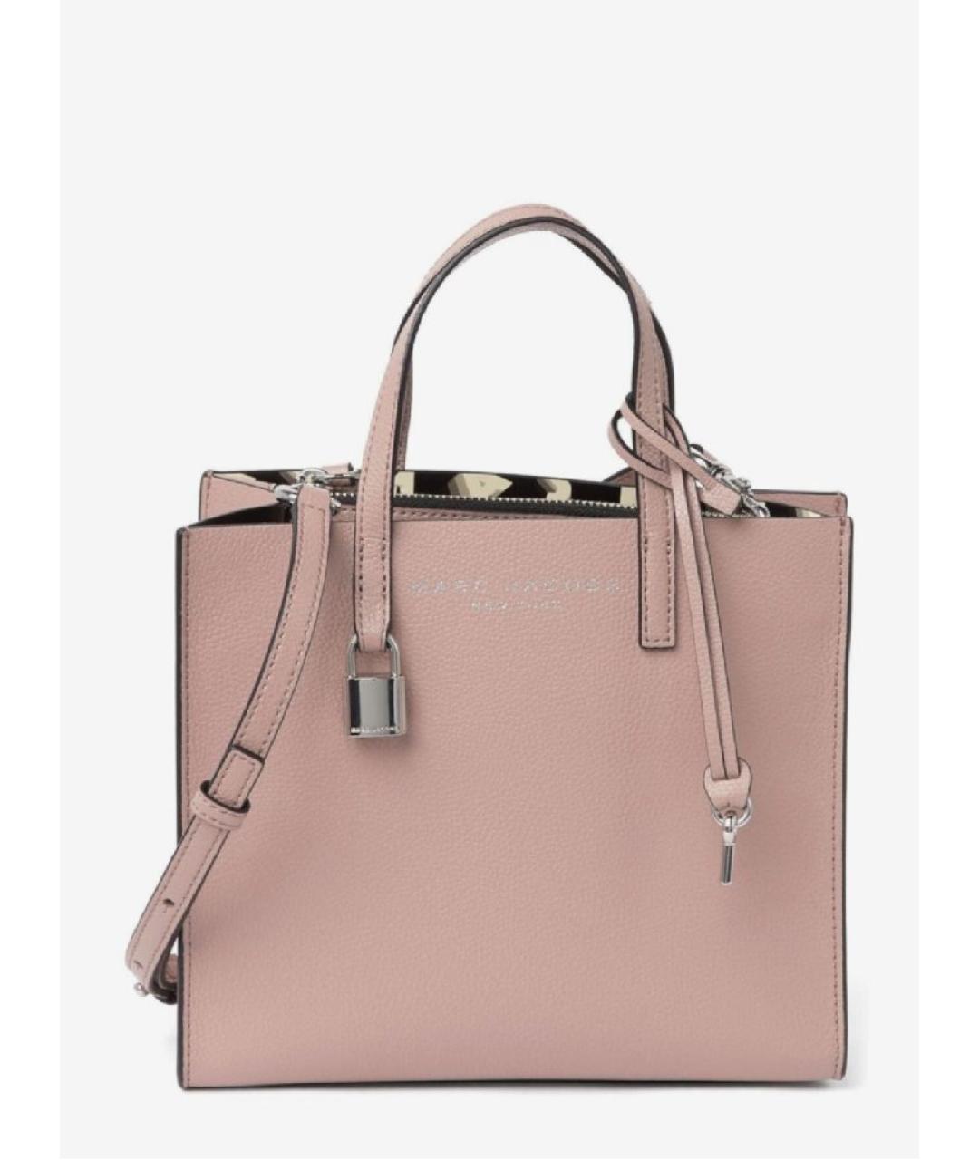 MARC JACOBS Розовая кожаная сумка с короткими ручками, фото 8