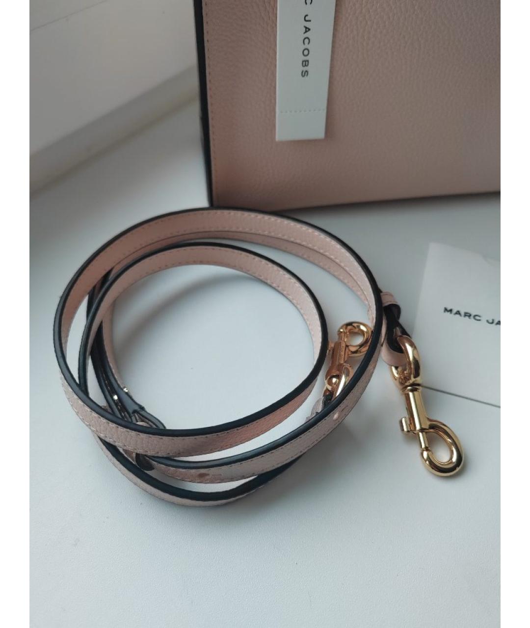 MARC JACOBS Розовая кожаная сумка с короткими ручками, фото 6