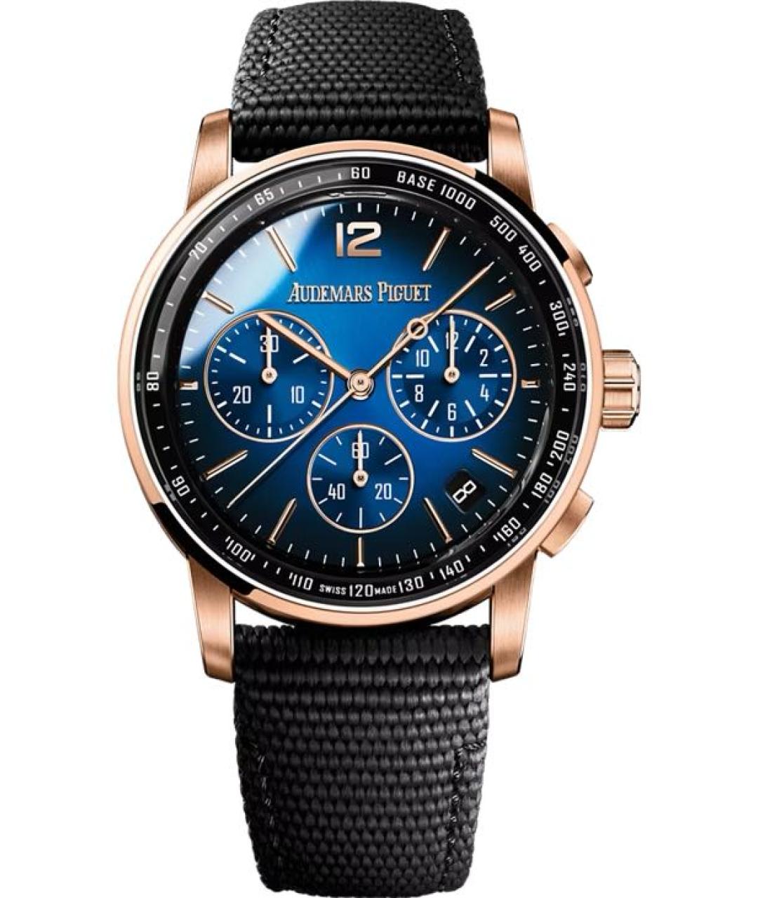 Audemars Piguet Темно-синие часы из розового золота, фото 1