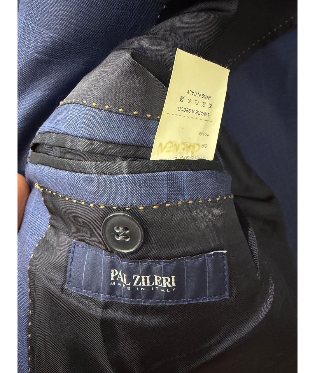 PAL ZILERI Синий шерстяной пиджак, фото 4