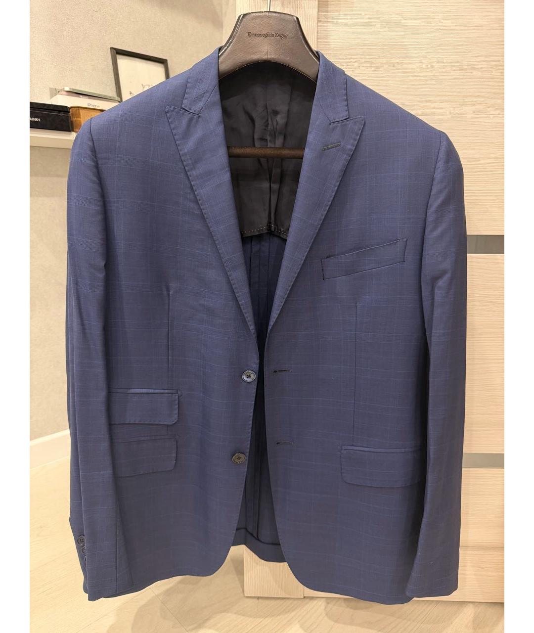 PAL ZILERI Синий шерстяной пиджак, фото 8