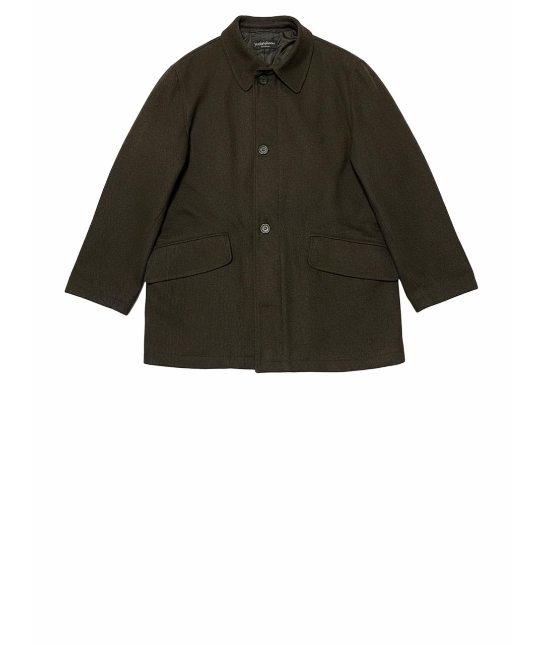 YVES SAINT LAURENT BEAUTY Коричневое шерстяное пальто, фото 1