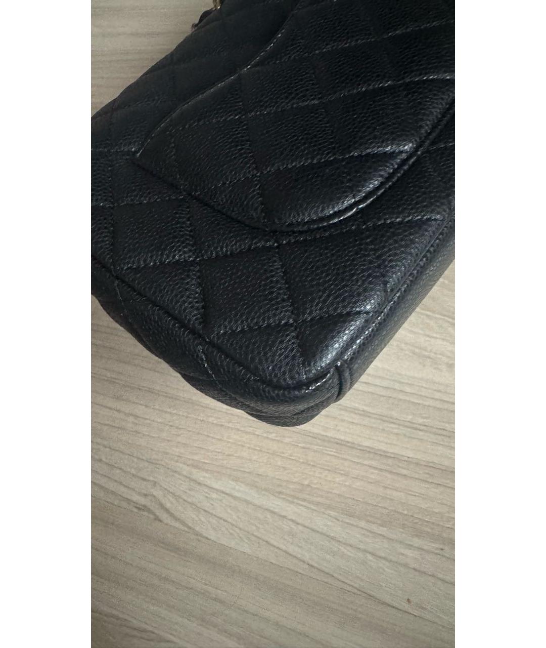 CHANEL Черная кожаная сумка через плечо, фото 6