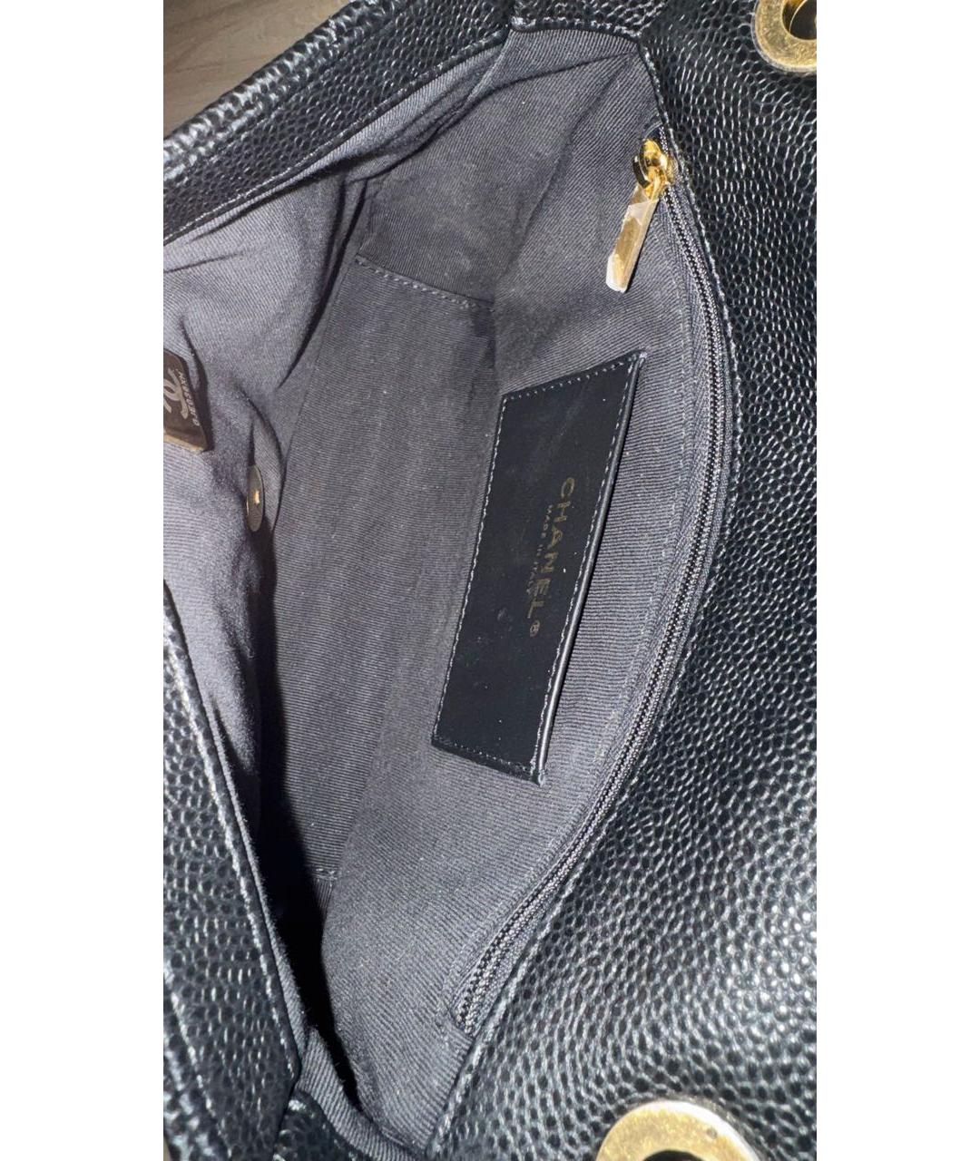 CHANEL Черная кожаная сумка через плечо, фото 8