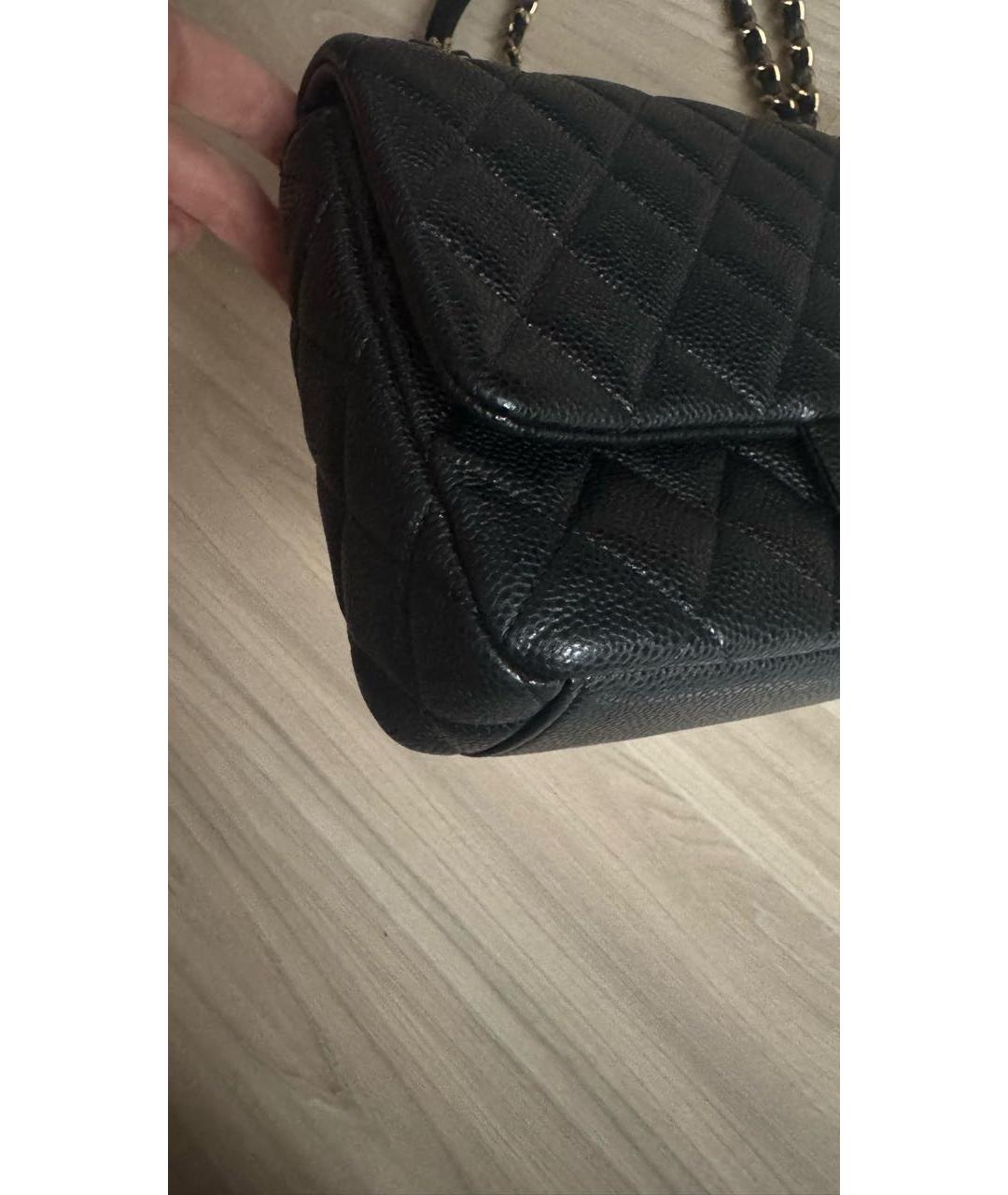 CHANEL Черная кожаная сумка через плечо, фото 4