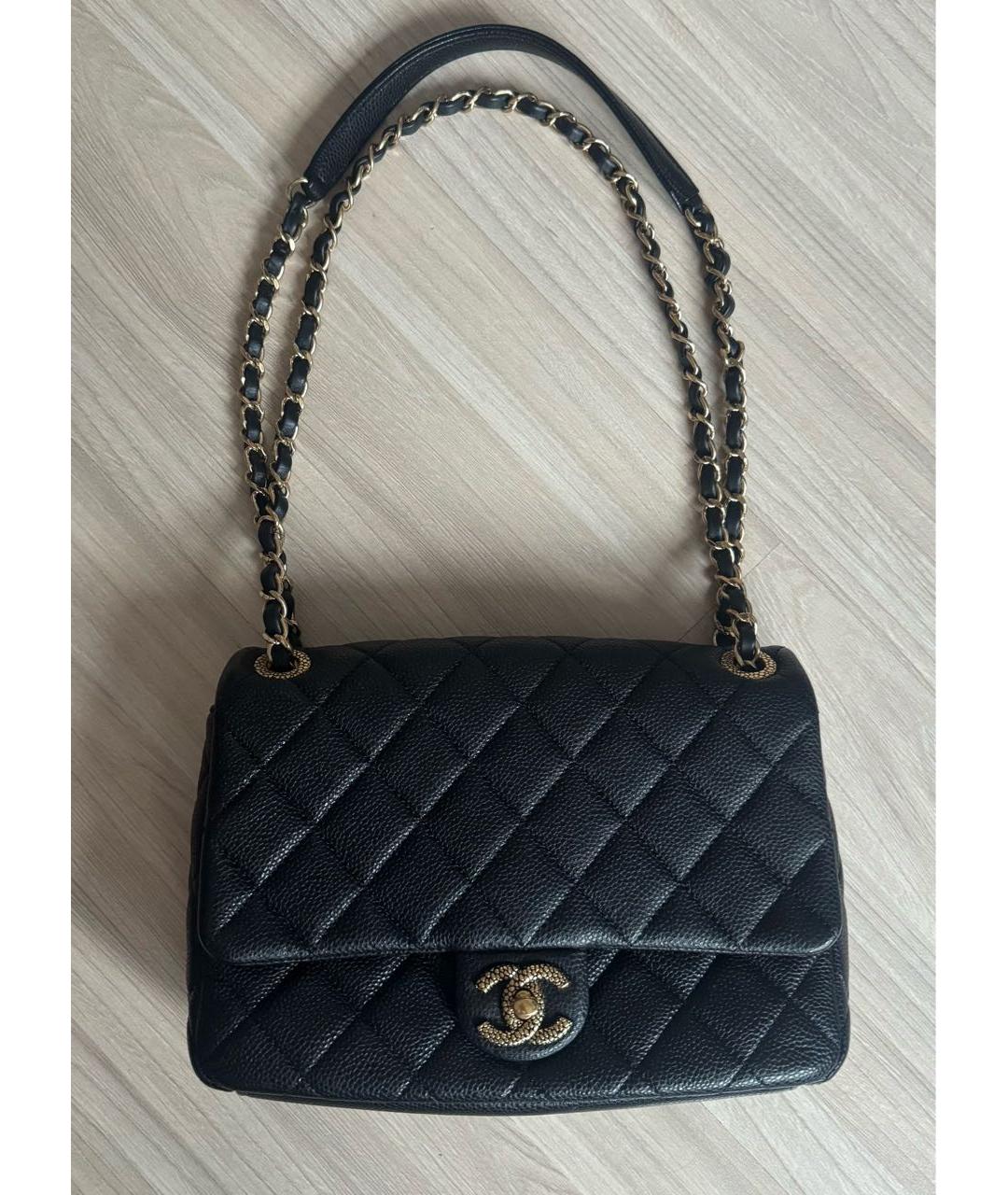 CHANEL Черная кожаная сумка через плечо, фото 9