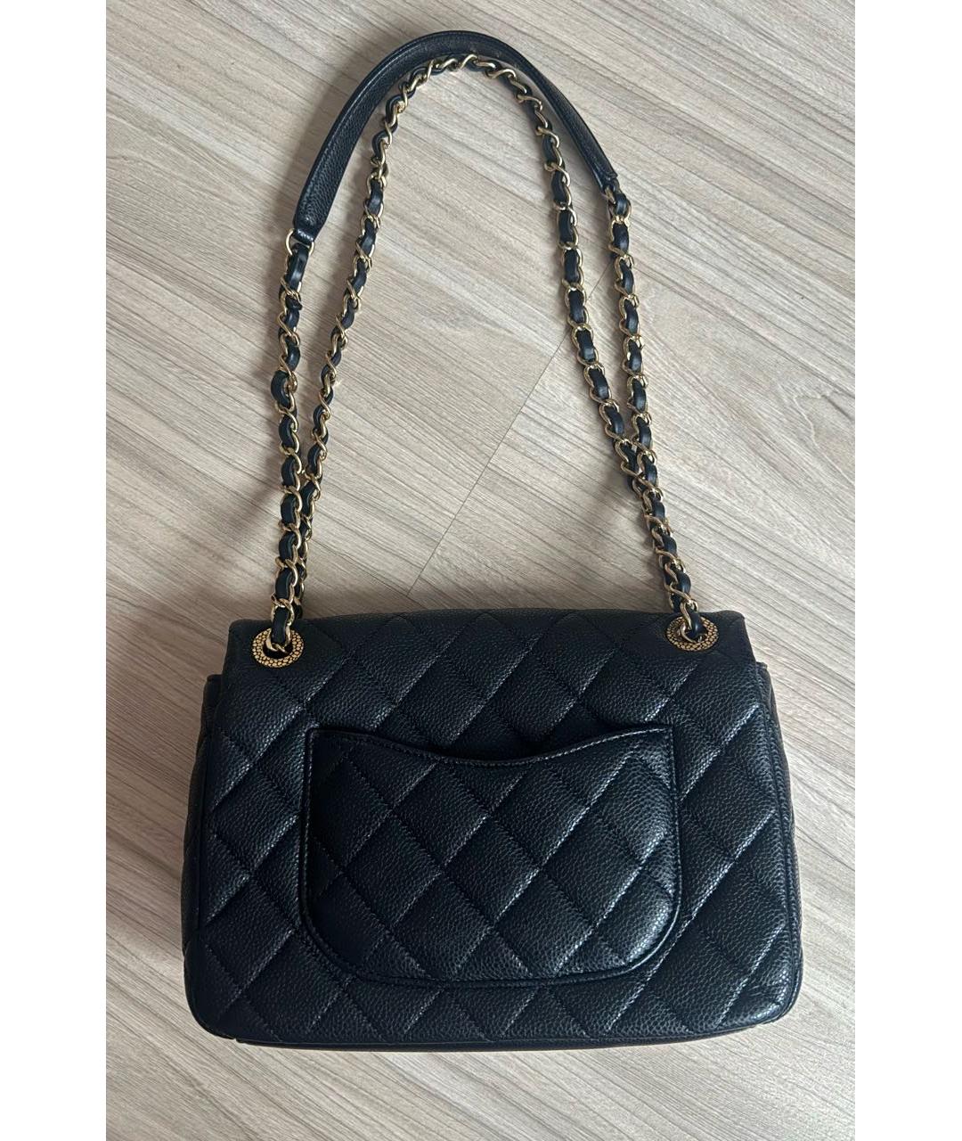 CHANEL Черная кожаная сумка через плечо, фото 2