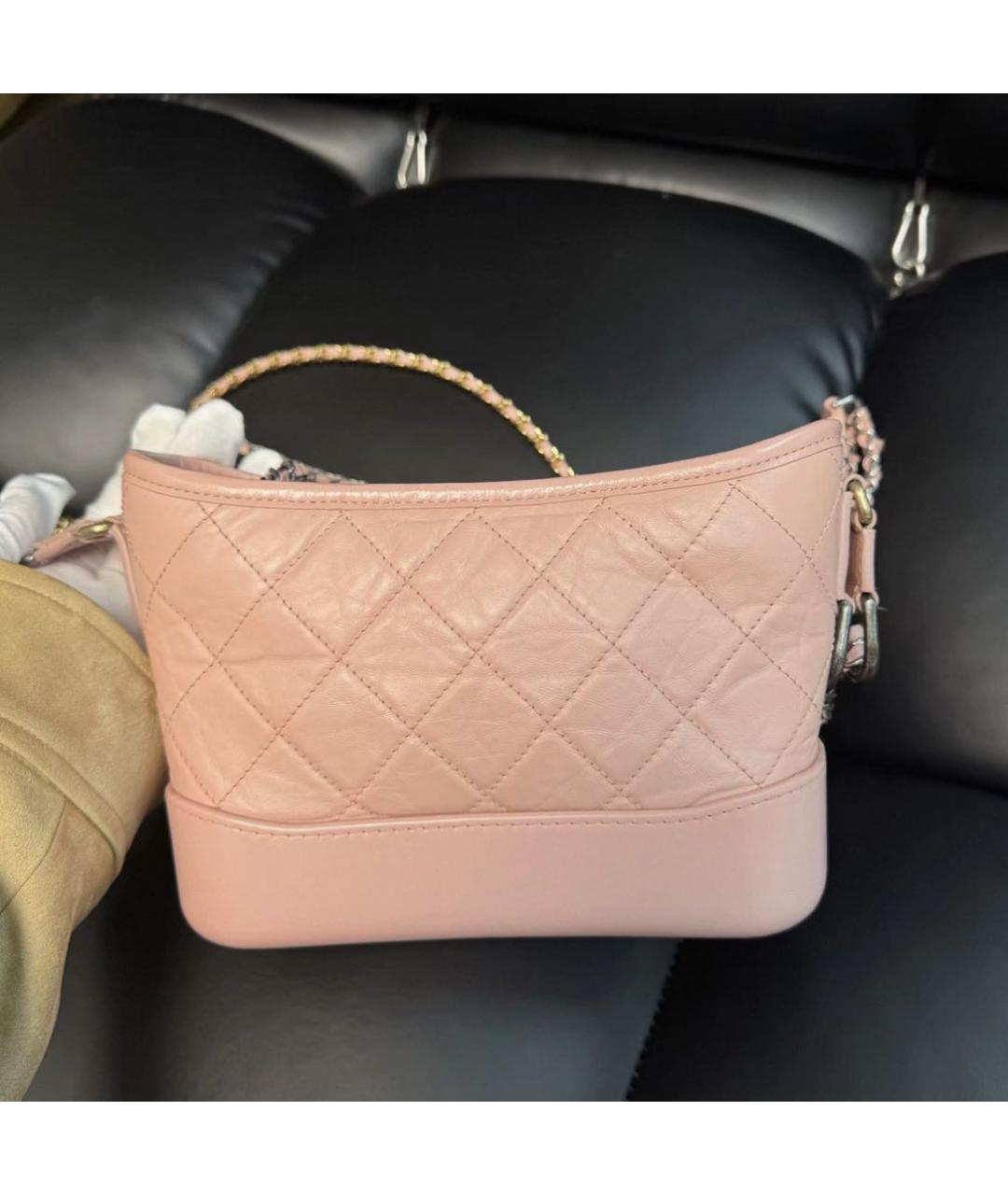 CHANEL Розовая кожаная сумка через плечо, фото 4
