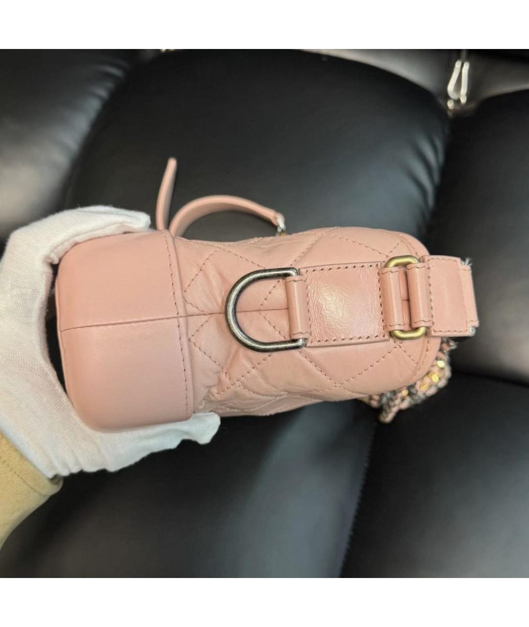 CHANEL Розовая кожаная сумка через плечо, фото 3