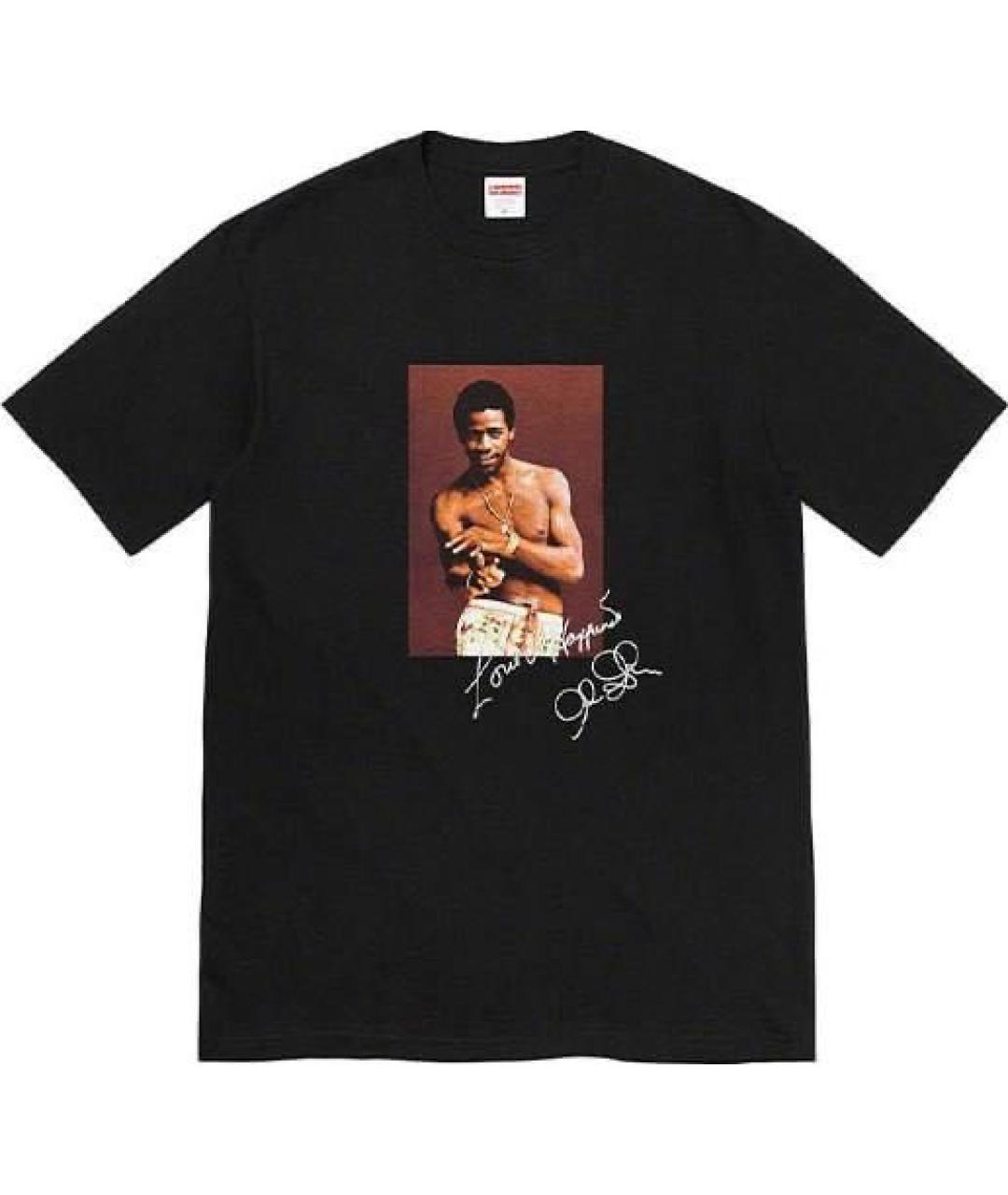 SUPREME Черная футболка, фото 2