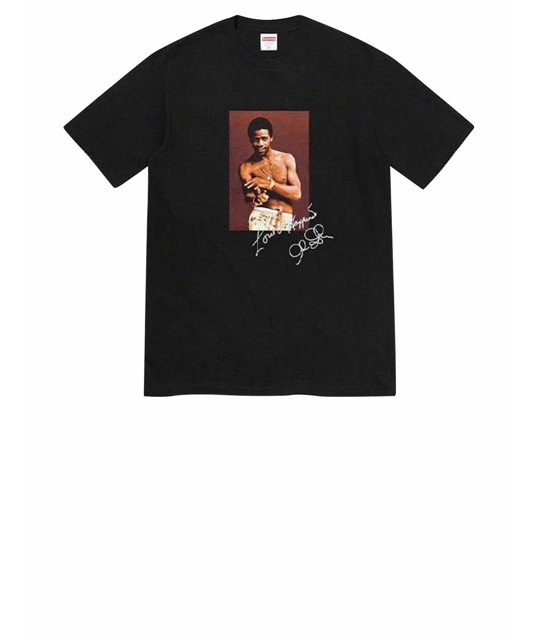 SUPREME Черная футболка, фото 1