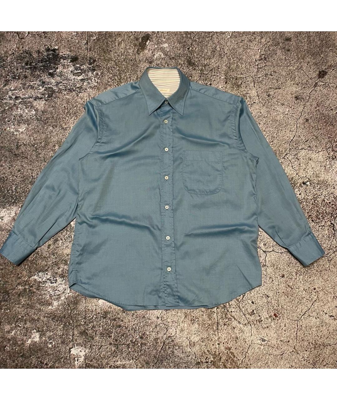 BRIONI Голубая хлопковая классическая рубашка, фото 6