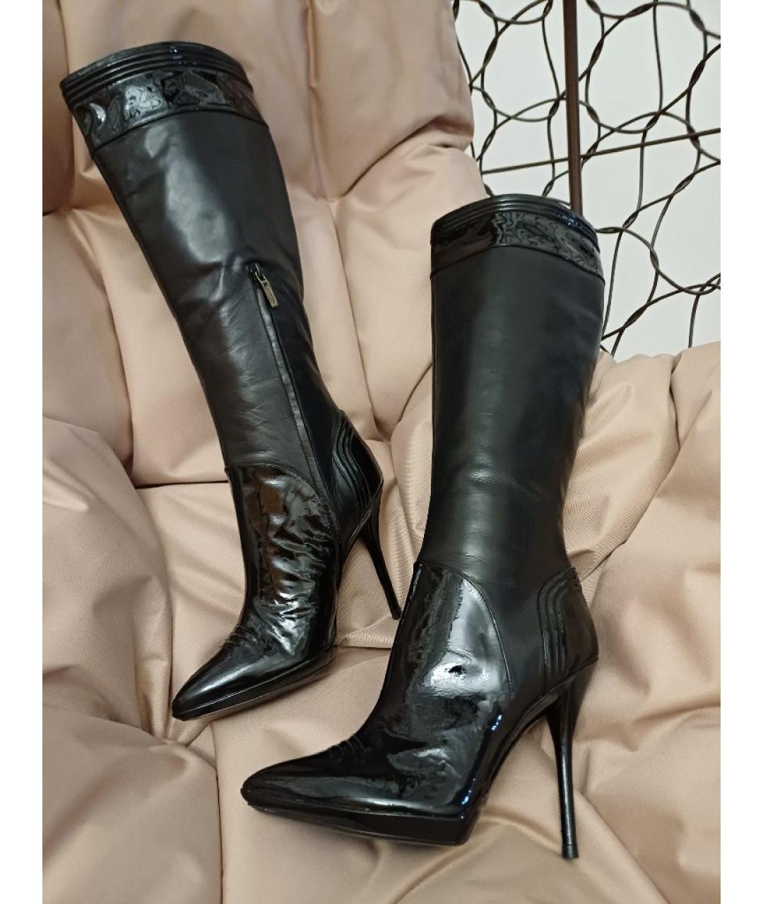 CASADEI Черные кожаные сапоги, фото 6
