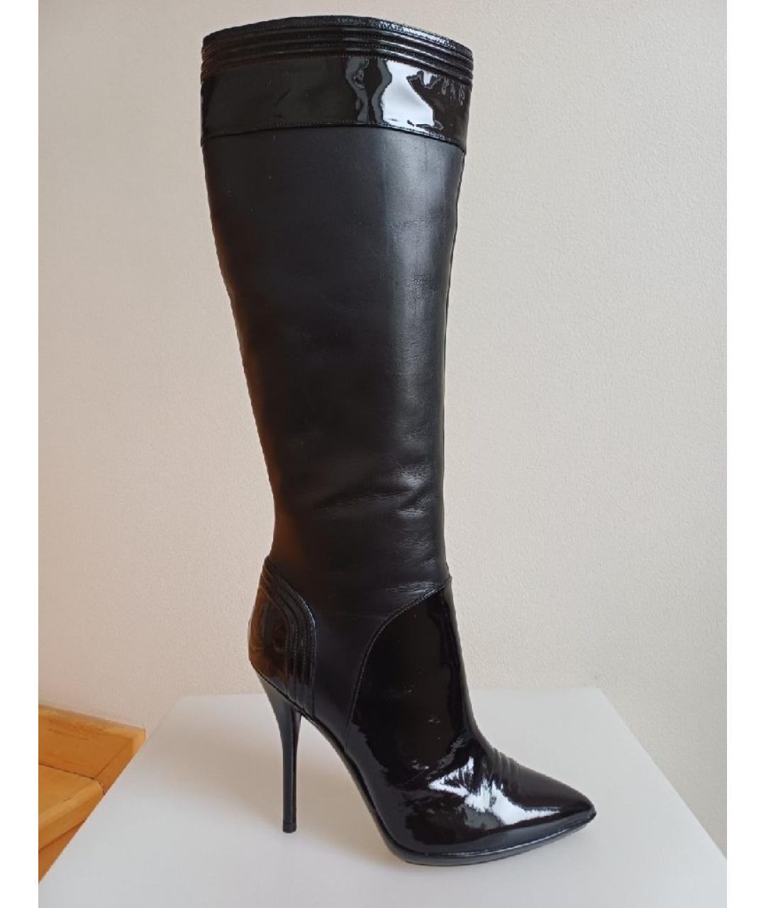 CASADEI Черные кожаные сапоги, фото 10
