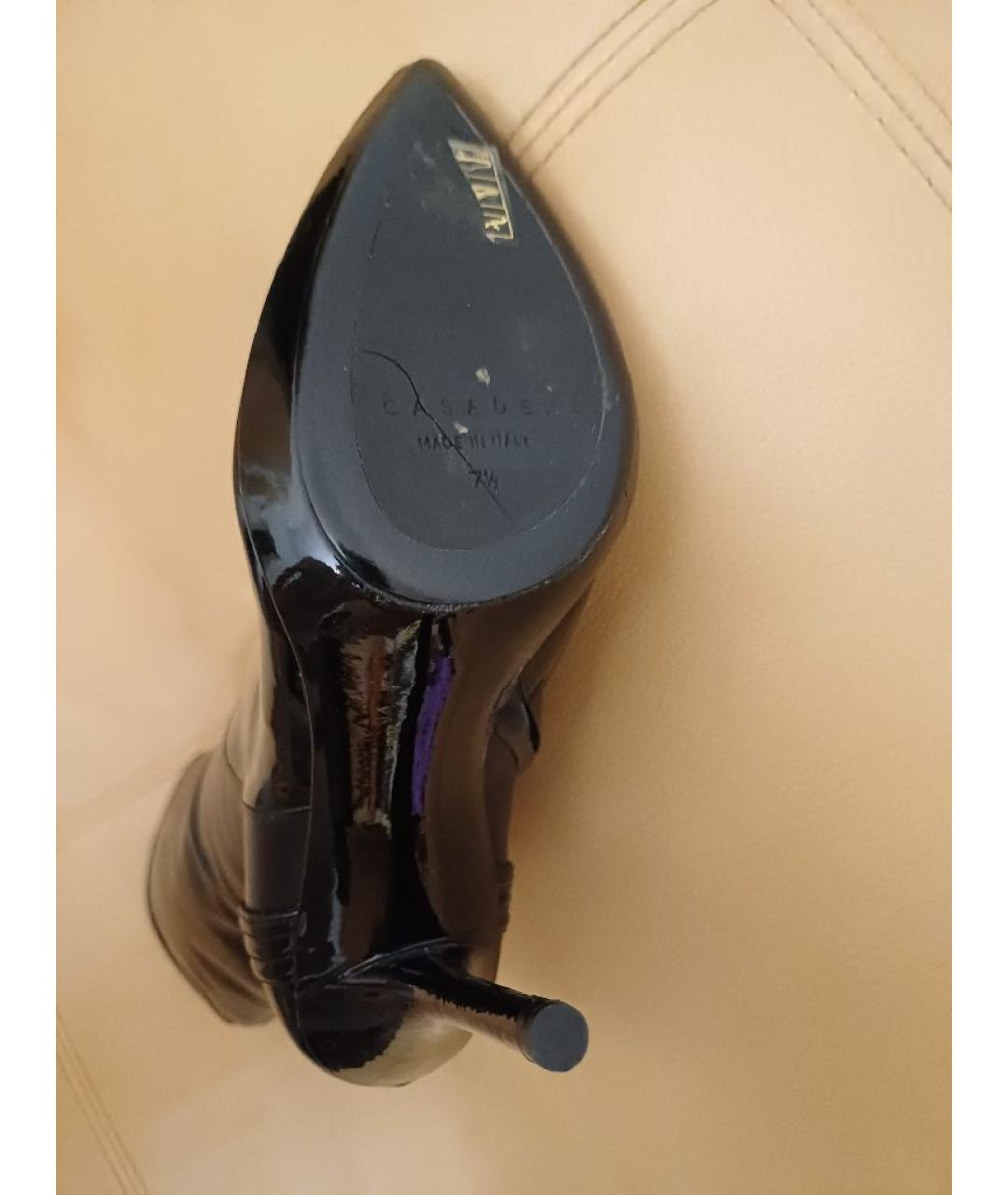 CASADEI Черные кожаные сапоги, фото 9