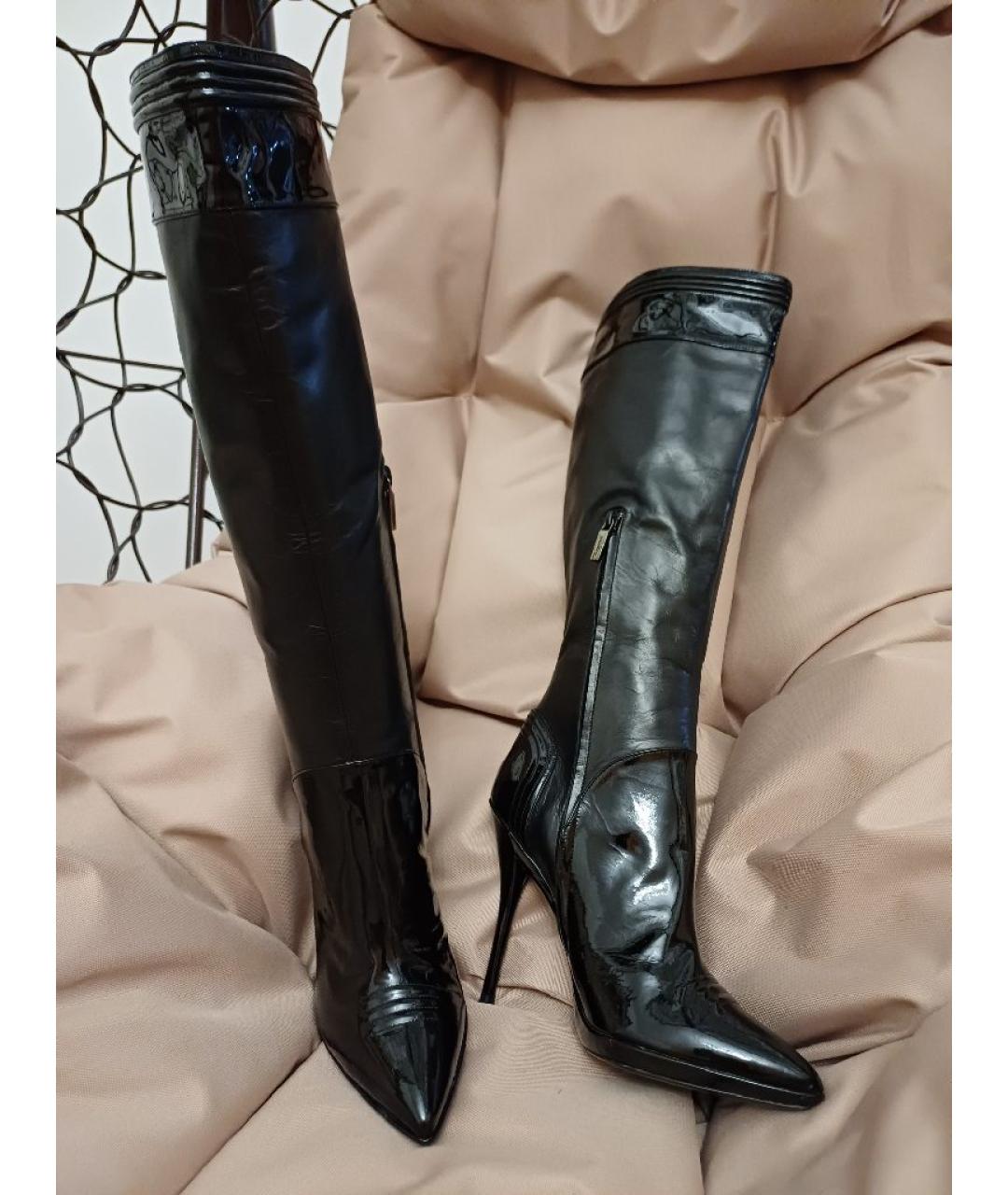 CASADEI Черные кожаные сапоги, фото 5