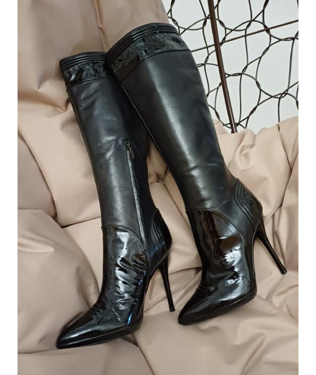 CASADEI Черные кожаные сапоги, фото 2