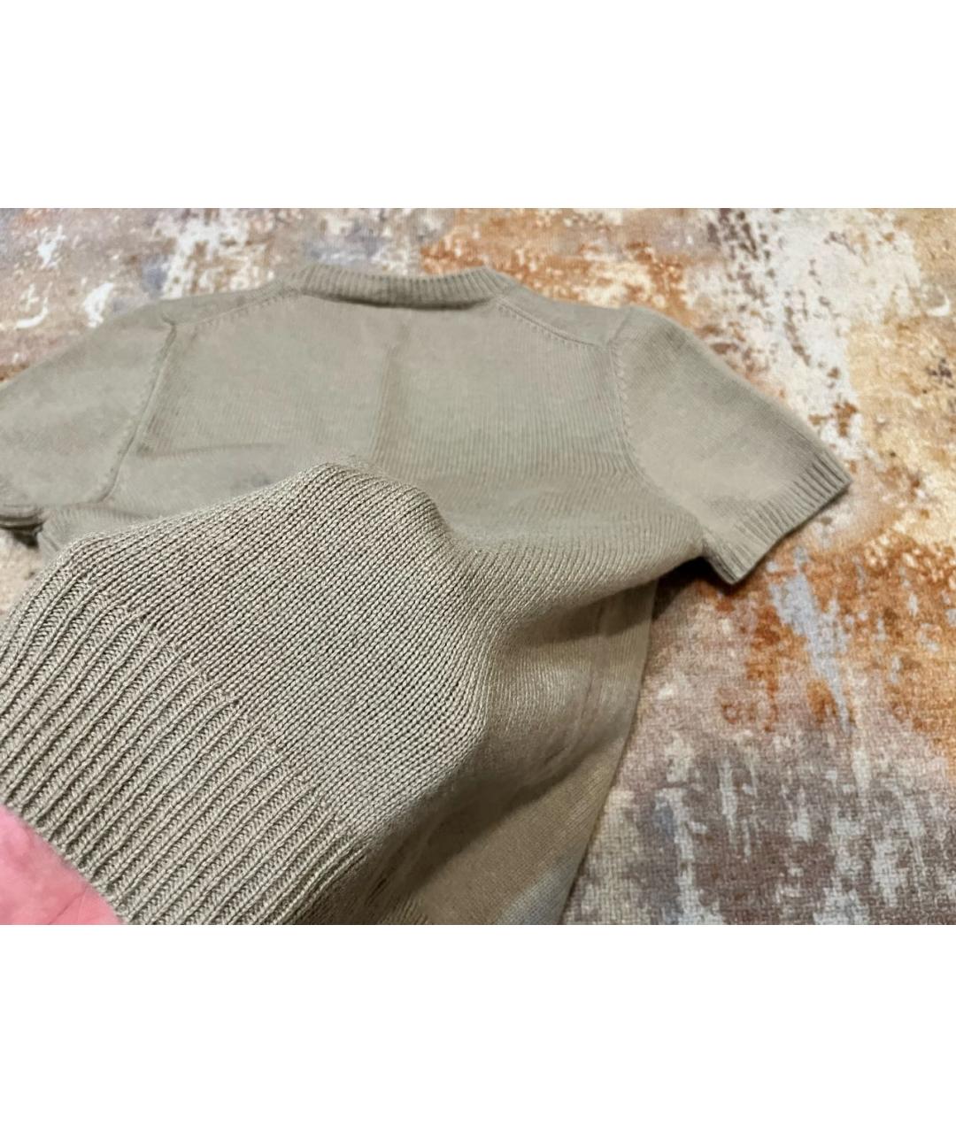 CHRISTIAN DIOR Бежевый кашемировый джемпер / свитер, фото 5