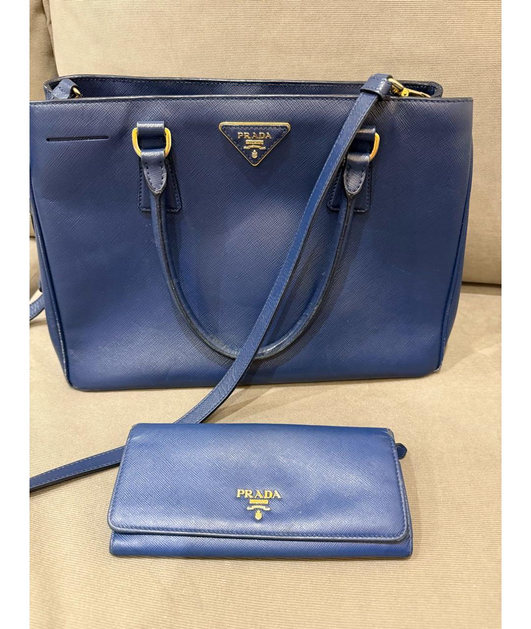 PRADA Синяя сумка тоут, фото 6