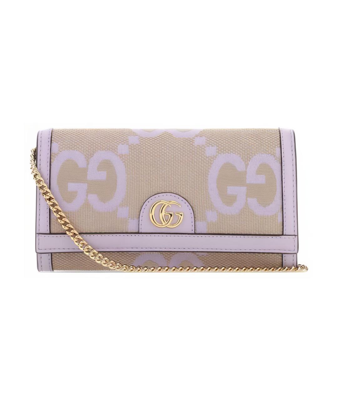 GUCCI Розовый бархатный кошелек, фото 1