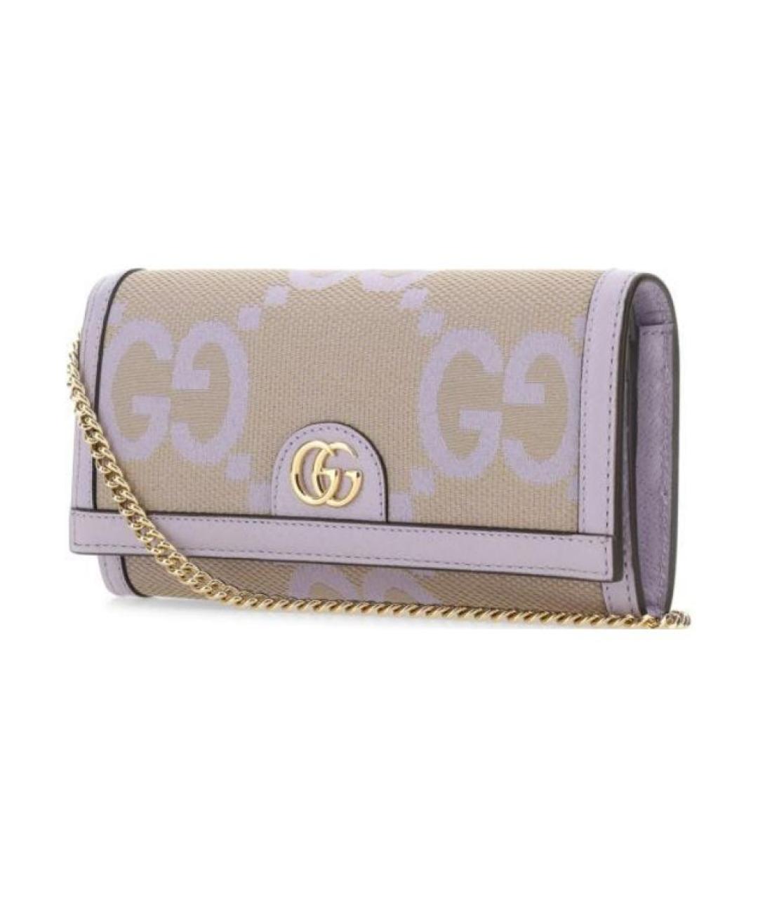 GUCCI Розовый бархатный кошелек, фото 2