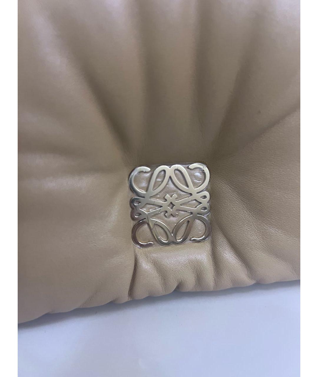 LOEWE Бежевая кожаная сумка через плечо, фото 2