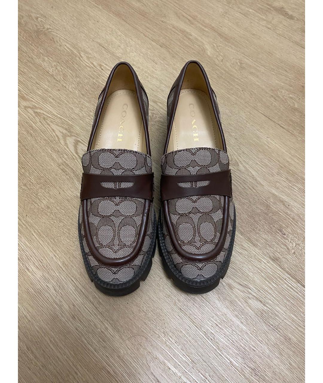 COACH Коричневые текстильные туфли, фото 2