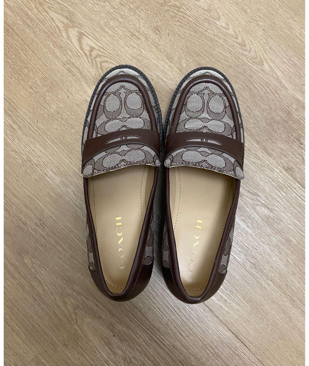 COACH Коричневые текстильные туфли, фото 3