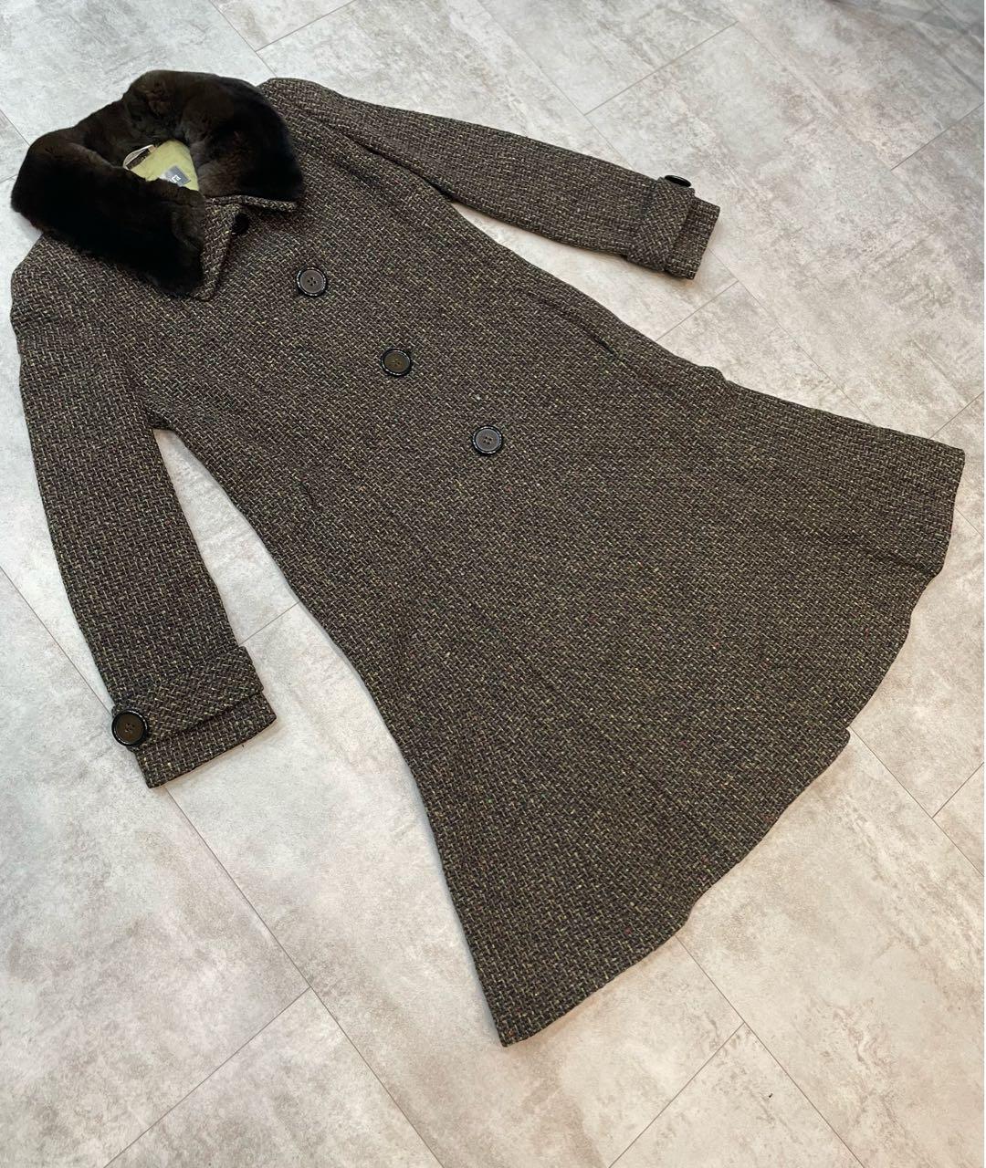 MAX MARA Антрацитовое шерстяное пальто, фото 2