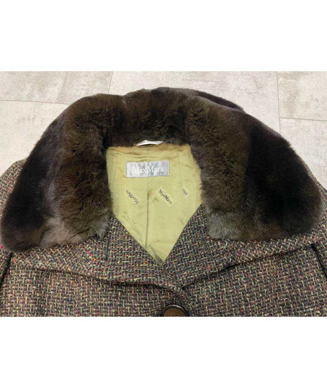 MAX MARA Антрацитовое шерстяное пальто, фото 4
