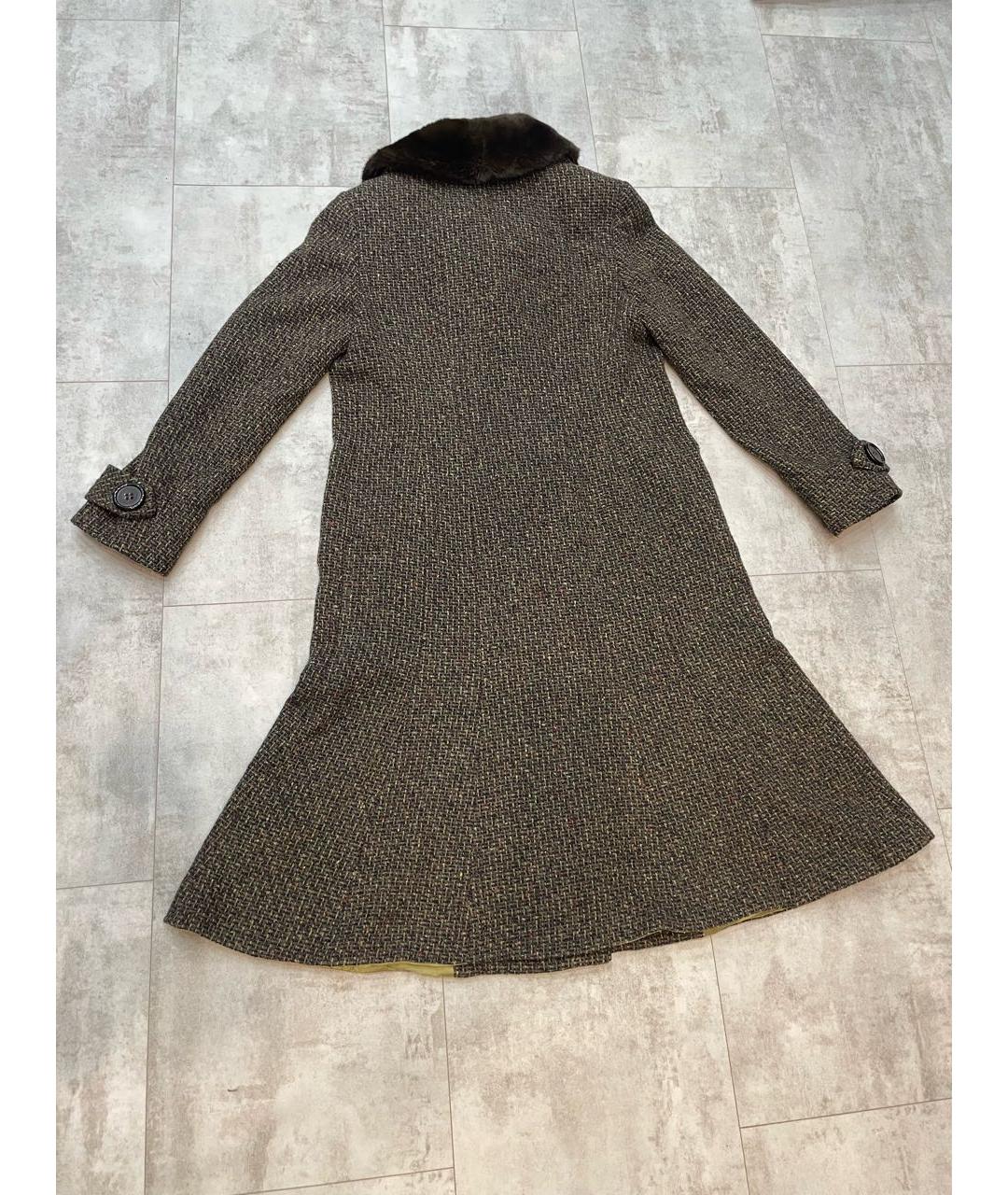 MAX MARA Антрацитовое шерстяное пальто, фото 3