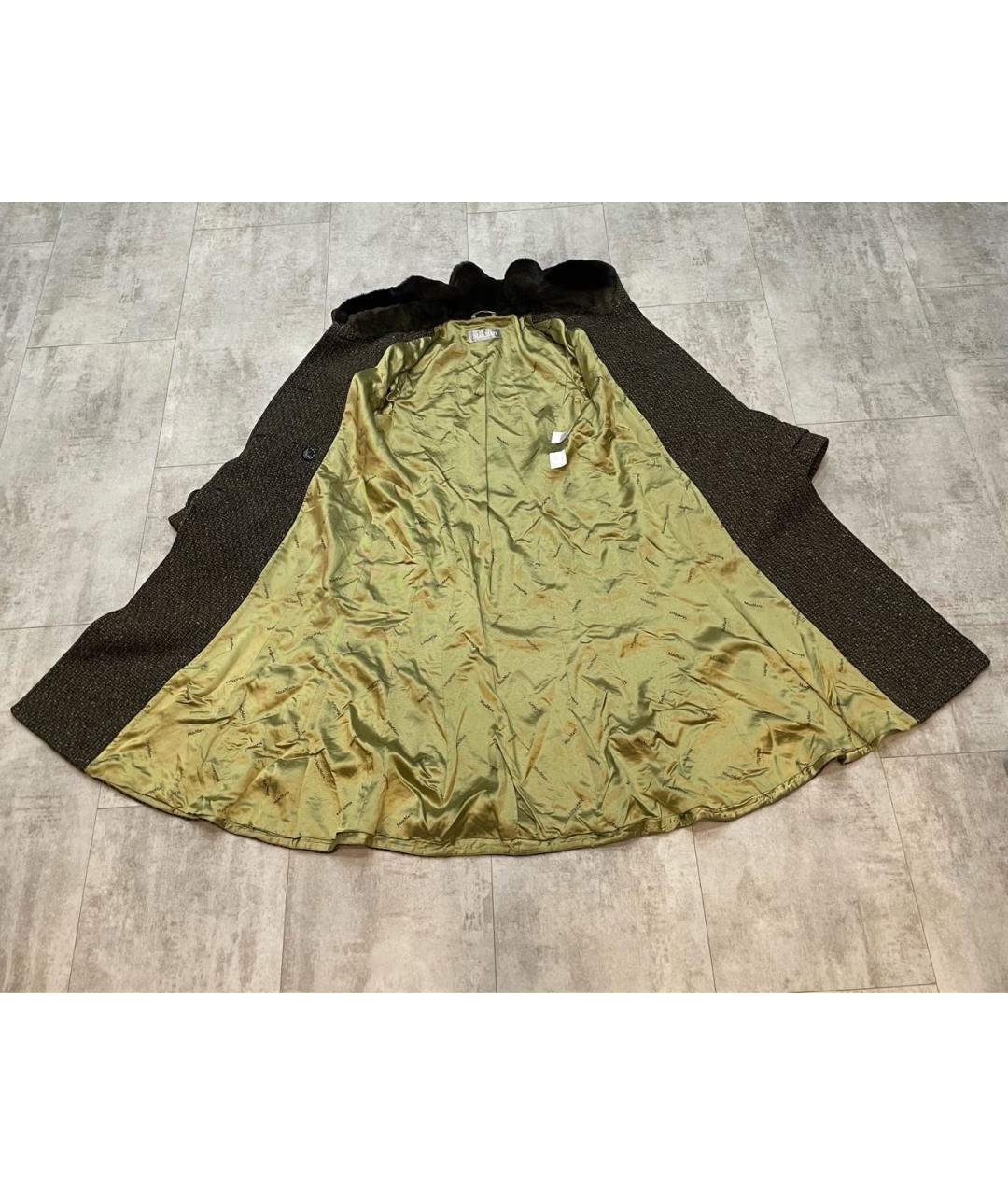 MAX MARA Антрацитовое шерстяное пальто, фото 6