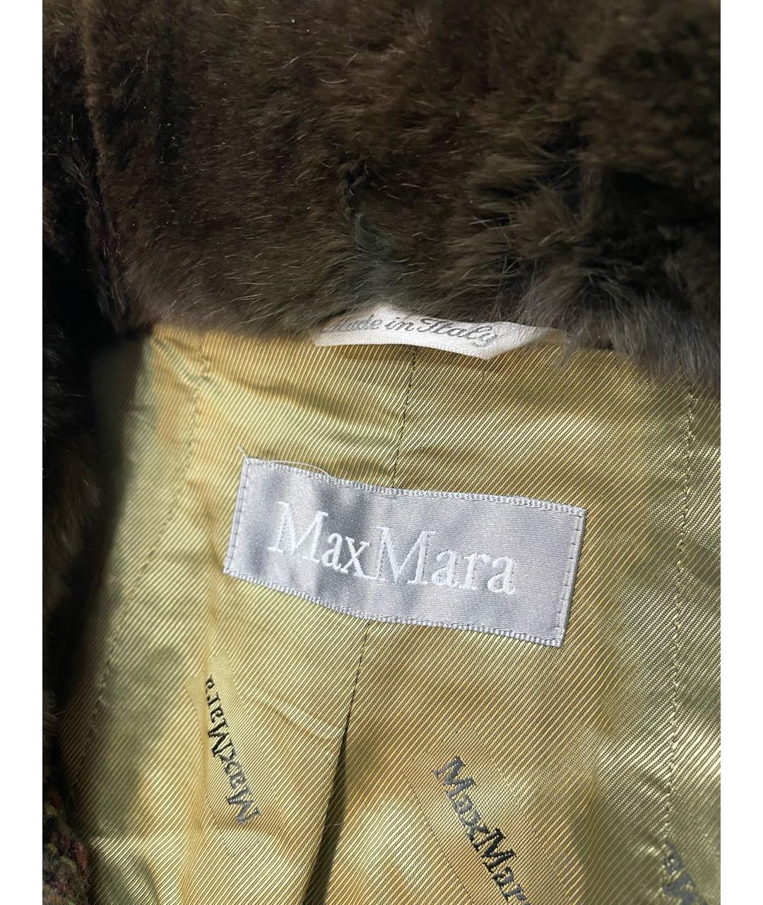 MAX MARA Антрацитовое шерстяное пальто, фото 5