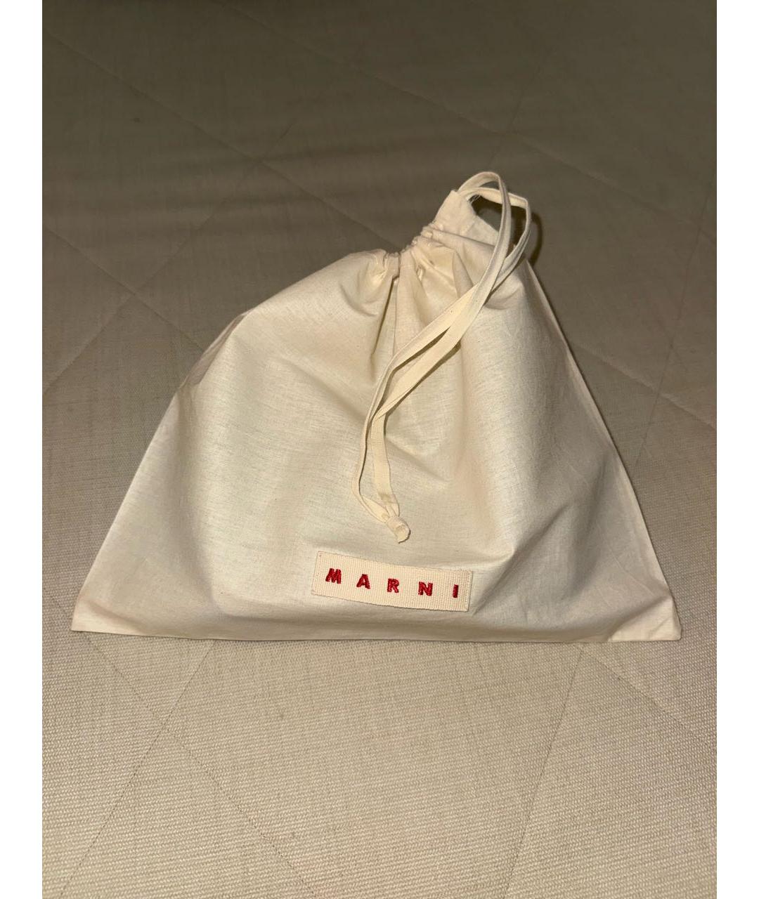 MARNI Бежевая кожаная сумка через плечо, фото 7