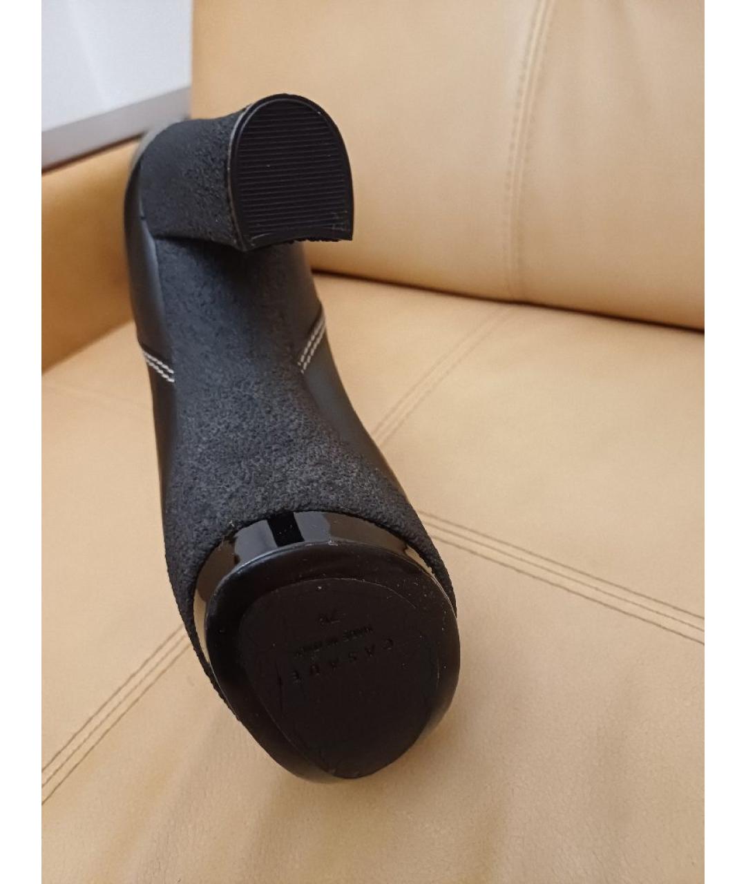 CASADEI Черные кожаные сапоги, фото 9