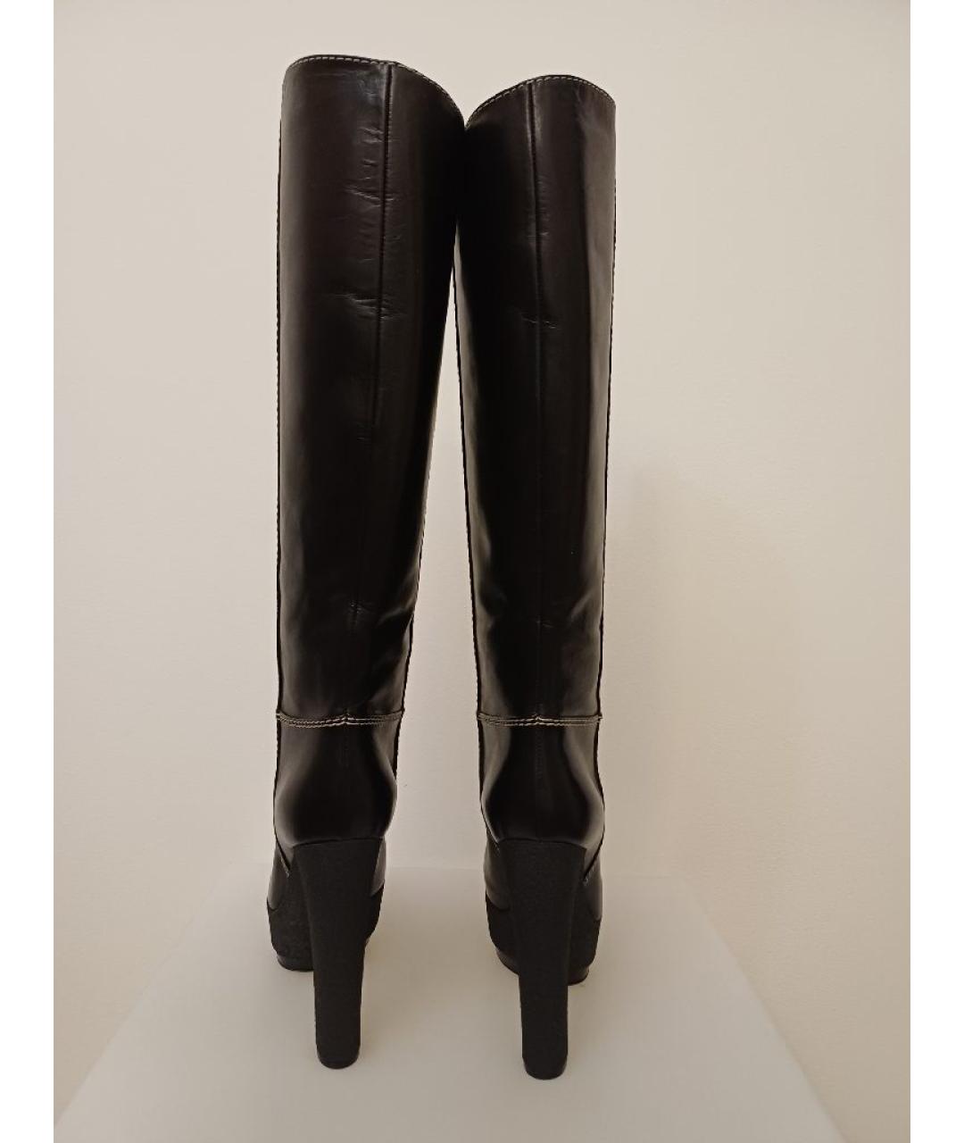 CASADEI Черные кожаные сапоги, фото 8