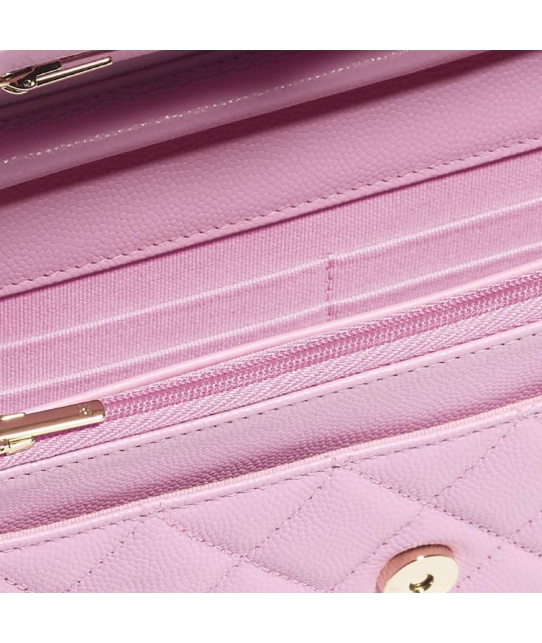 CHANEL Розовая кожаная сумка через плечо, фото 5