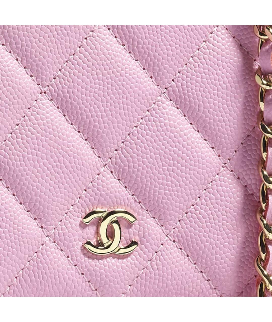 CHANEL Розовая кожаная сумка через плечо, фото 4