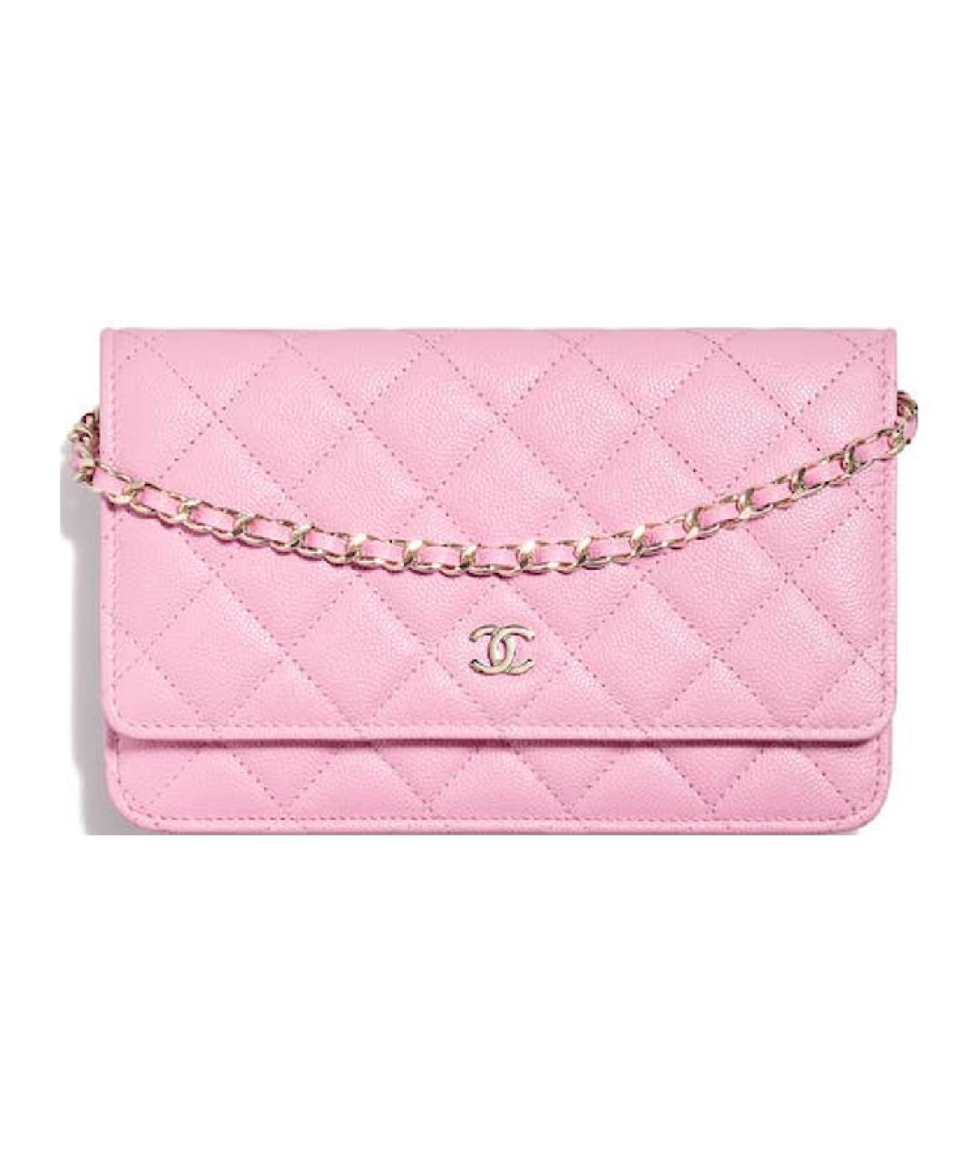 CHANEL Розовая кожаная сумка через плечо, фото 1